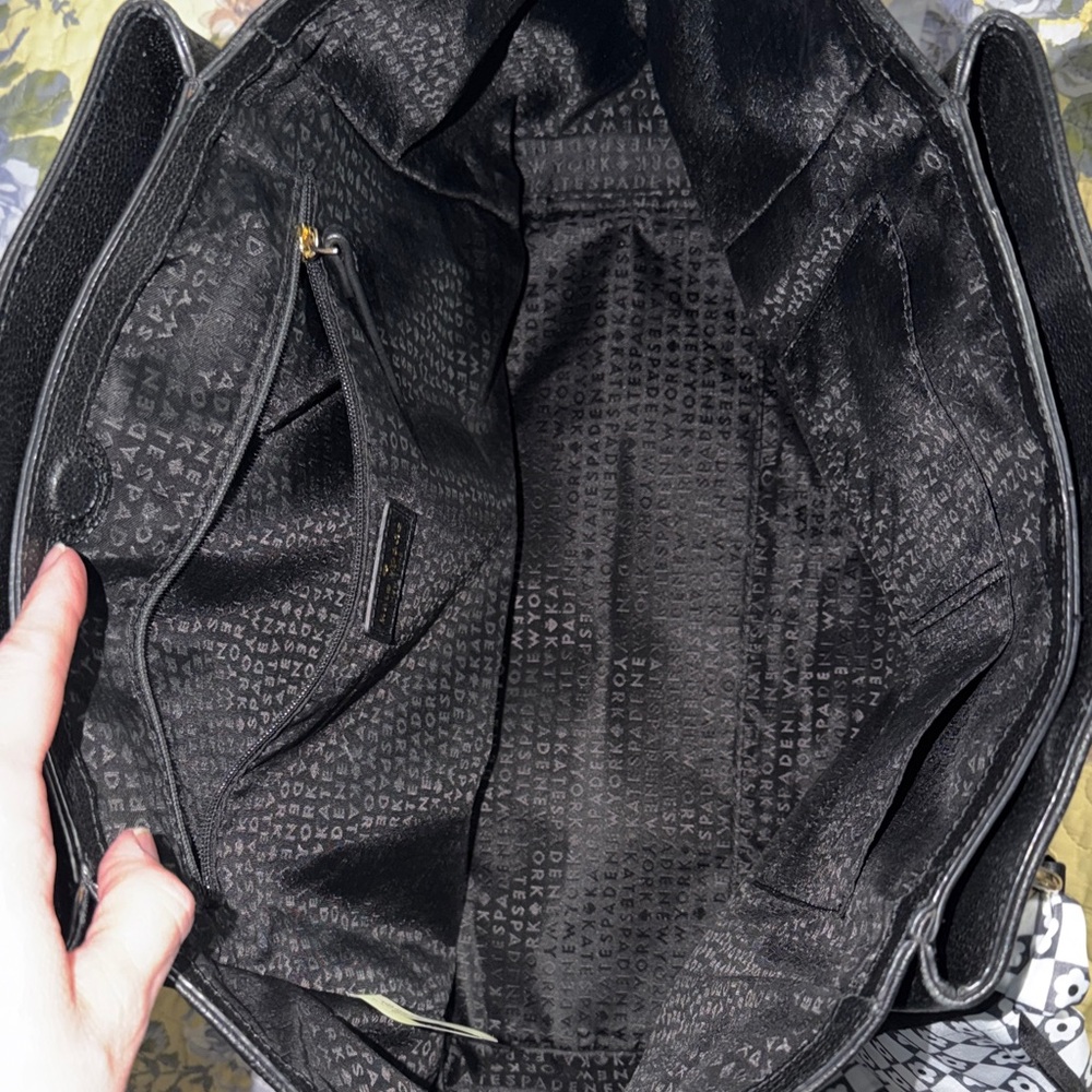 Kate Spade Black Tote with Patterned Scarf - Picture 11 of 16